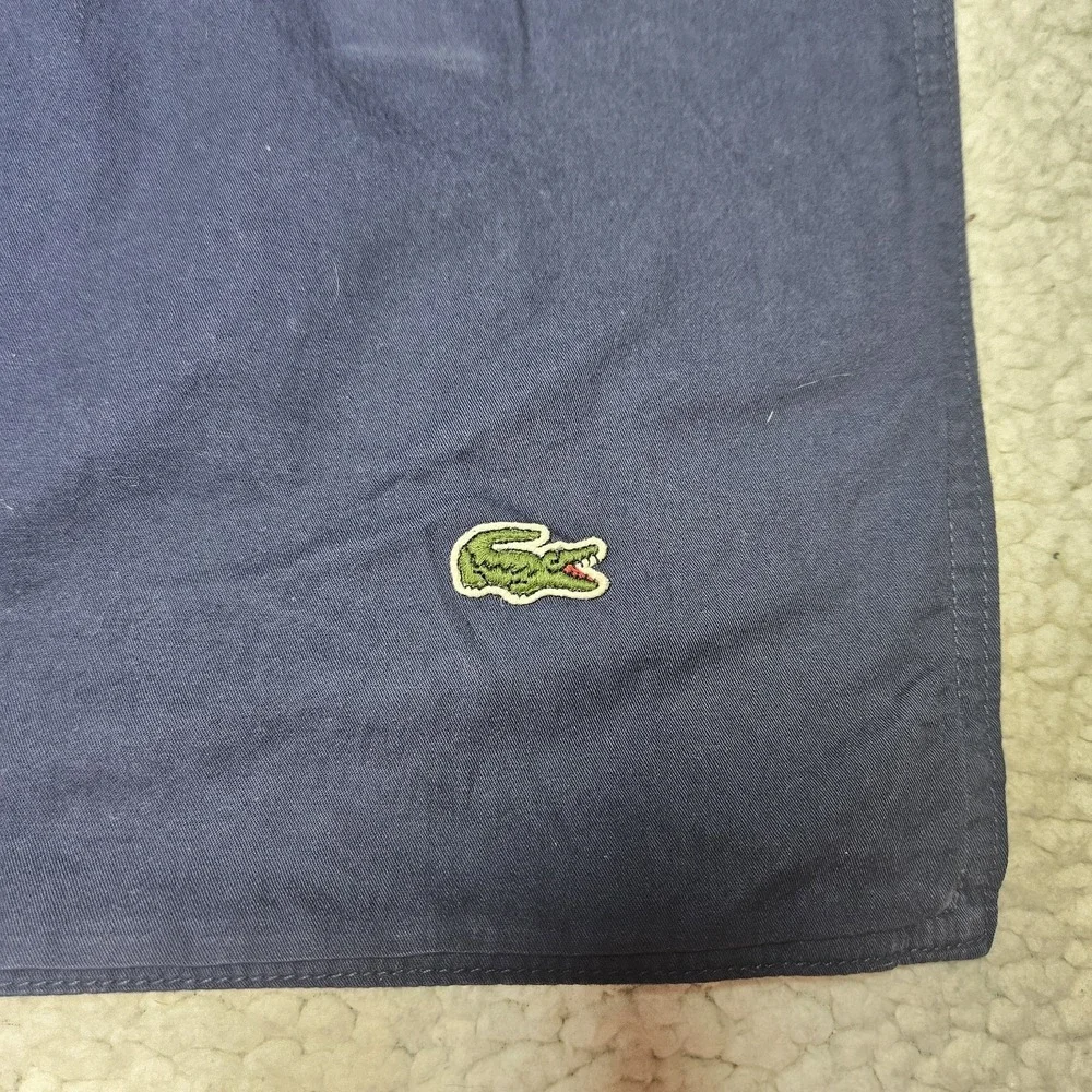 Lacoste Navy Blue 18x18 Twill Pillow Cover Decorative Throw Home  Crocodile Logo